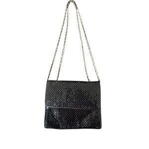 ✨ Vintage Whiting & Davis Black Mesh Shoulder Bag ✨